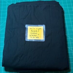 Black Rayon Linen Blend Fabric